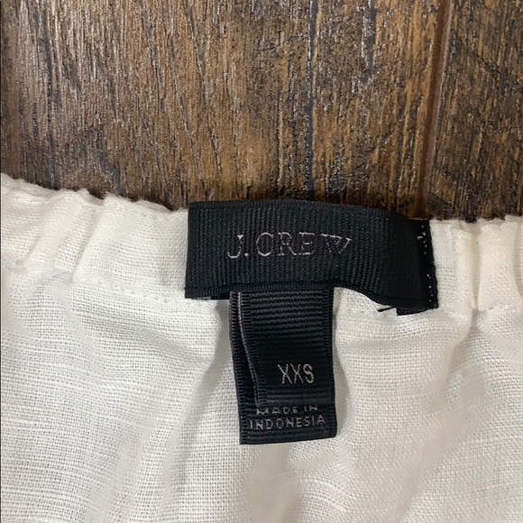 J Crew Linen Blend Off The Shoulders Ruffle Dress - Picture 4 of 7